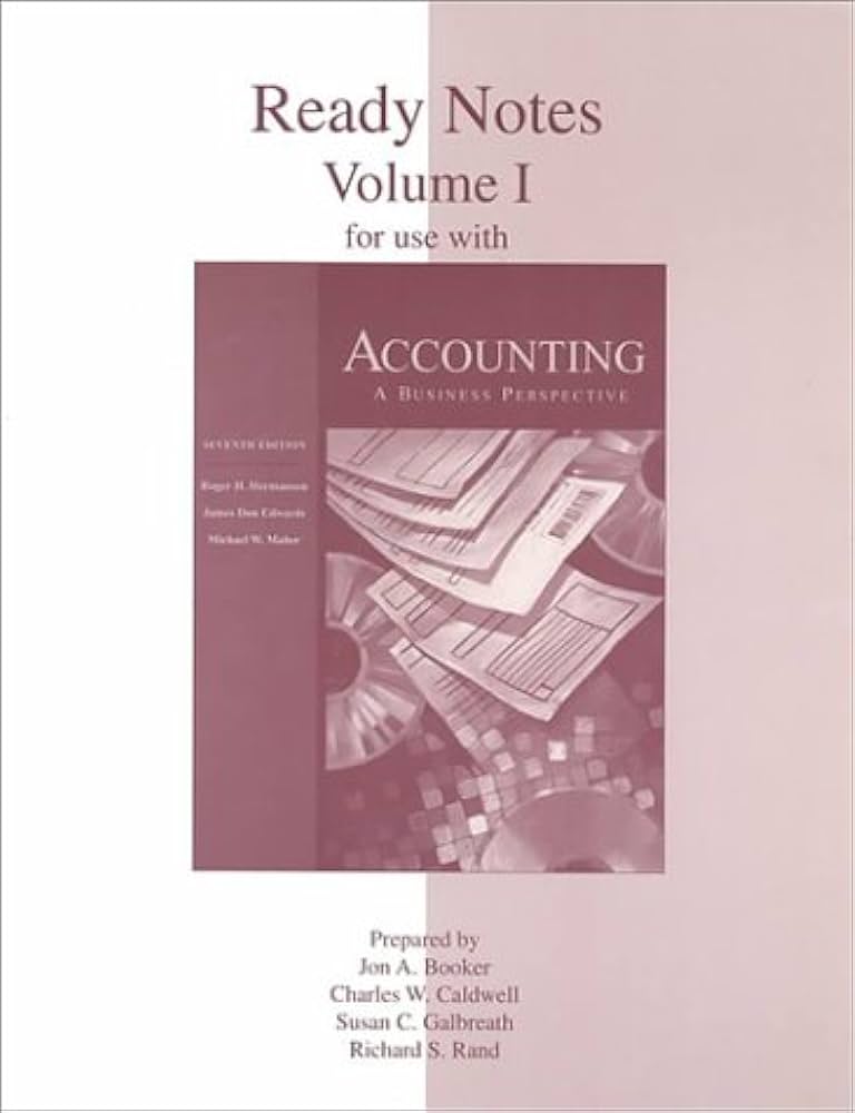cover buku Ready Notes Volume 1 for use with Accounting A Business Perpspective